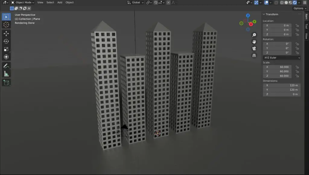 Creando un horizonte de la ciudad