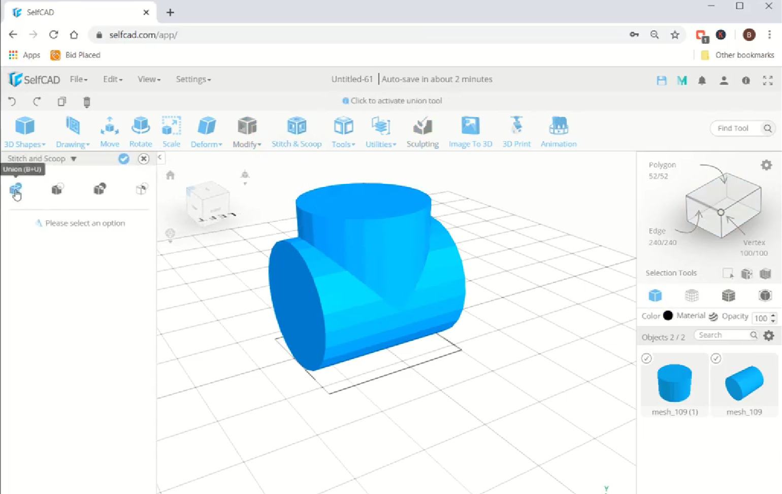 Combinando dos diseños 3D juntos