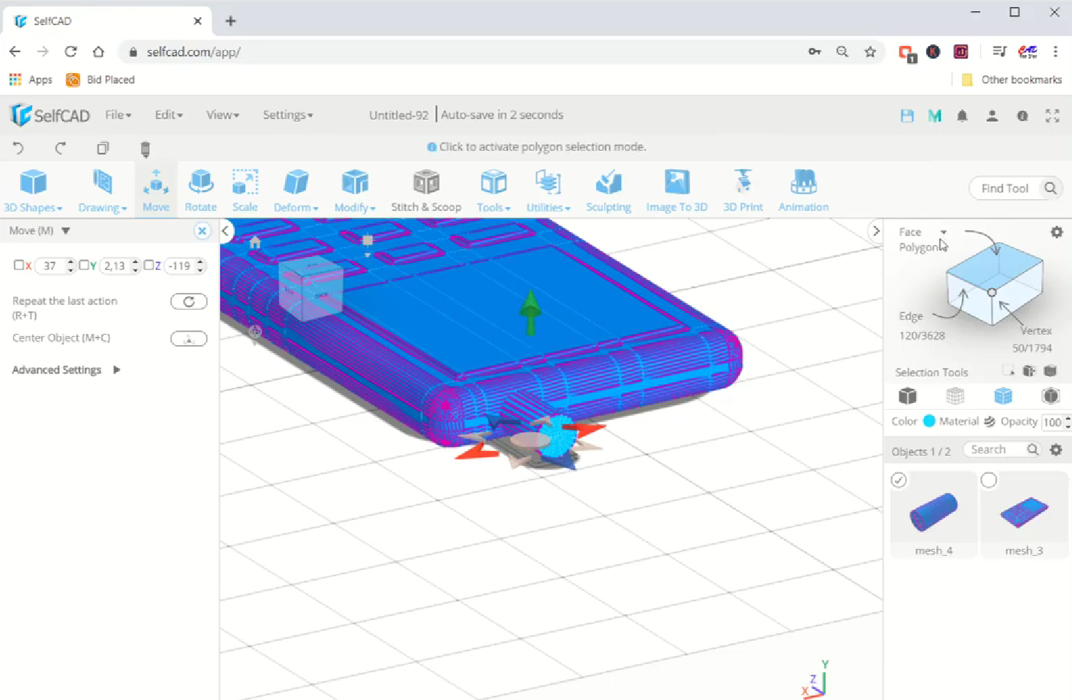 Ampliación del diseño 3D