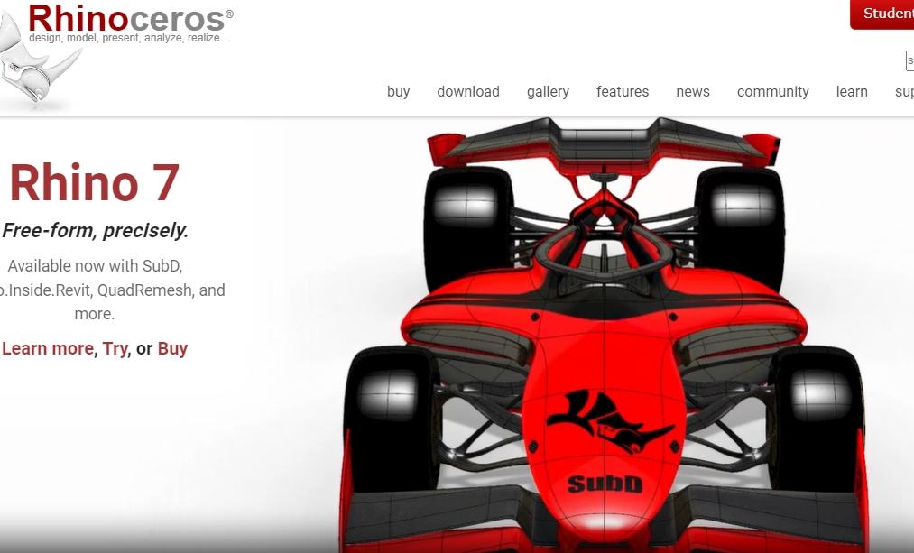 Diseño 3D en rinoceronte