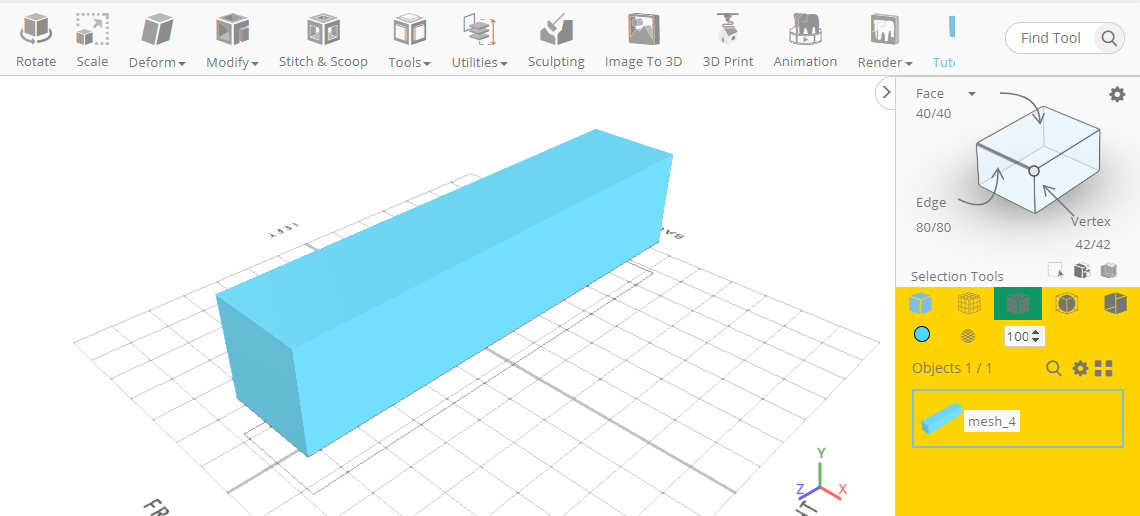 La imagen del modelo 3D después de finalizar