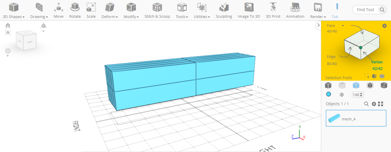 Configuración del modo de renderización activando el sólido y el alambre