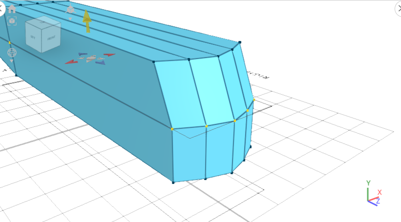 Mover la parte de tipos de letra seleccionada del modelo 3D