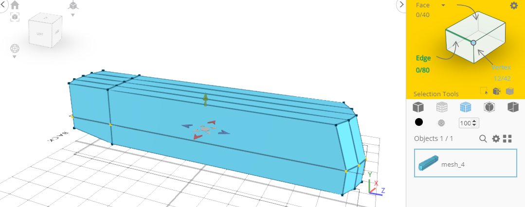 Mover la parte seleccionada del diseño 3D