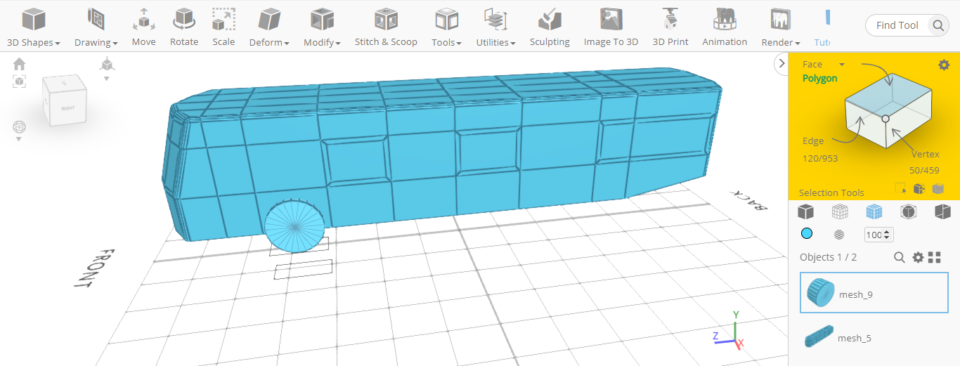 Diseño 3D de los neumáticos del autobús