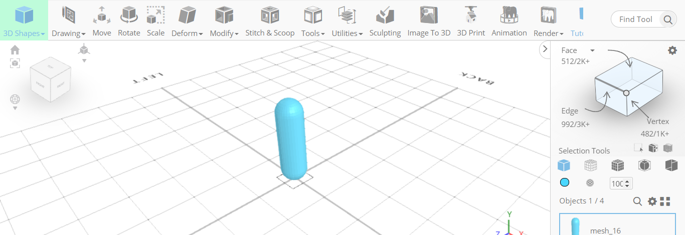 Creación de diseño 3D de la mano