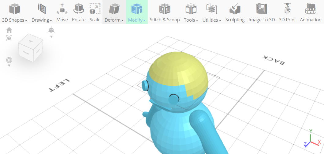 Creación del cabello del diseño 3D