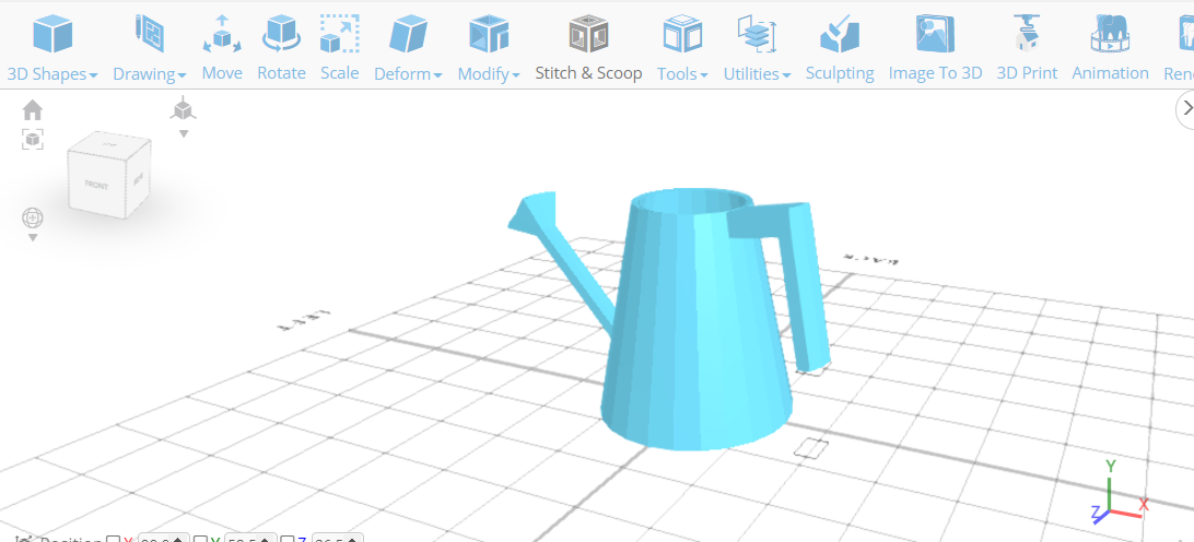 El modelo después de finalizar la extrusión