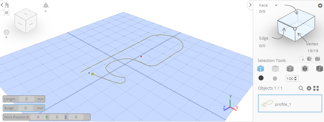 La estructura del modelo creado con la herramienta de dibujo