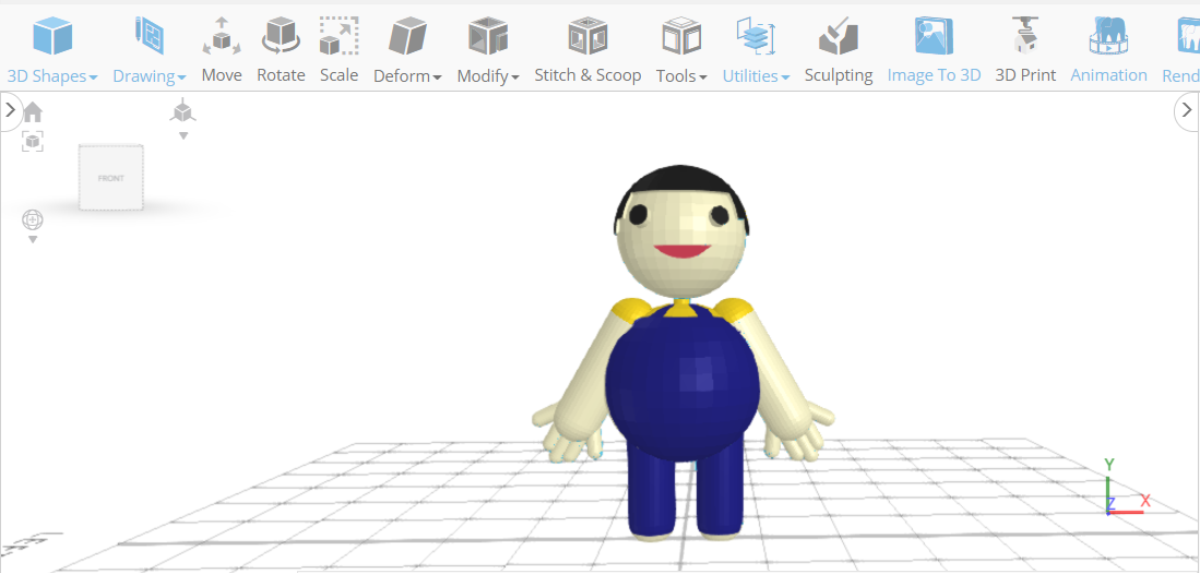 Un diseño 3D de una chica