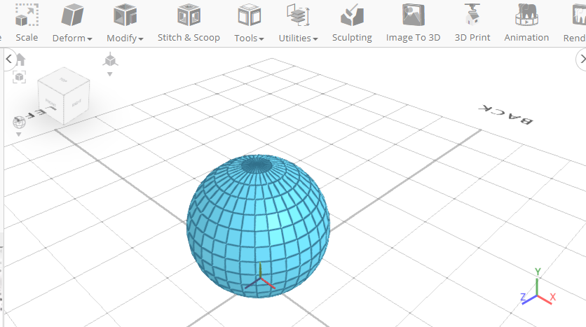 Diseño 3D de una esfera