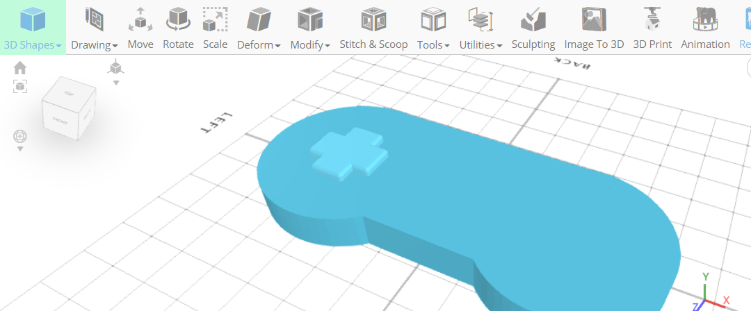 Diseño 3D de un controlador de vídeo