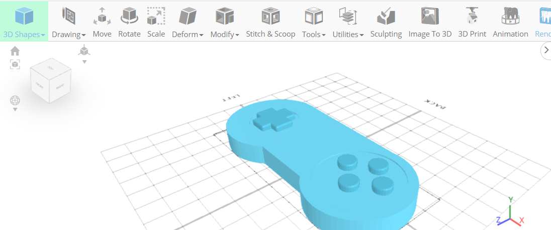 Diseño 3D de un controlador de vídeo