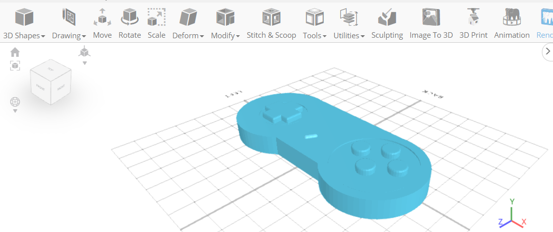 Diseño 3D de un controlador de vídeo