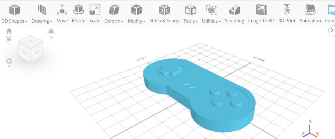 Diseño 3D de un controlador de vídeo