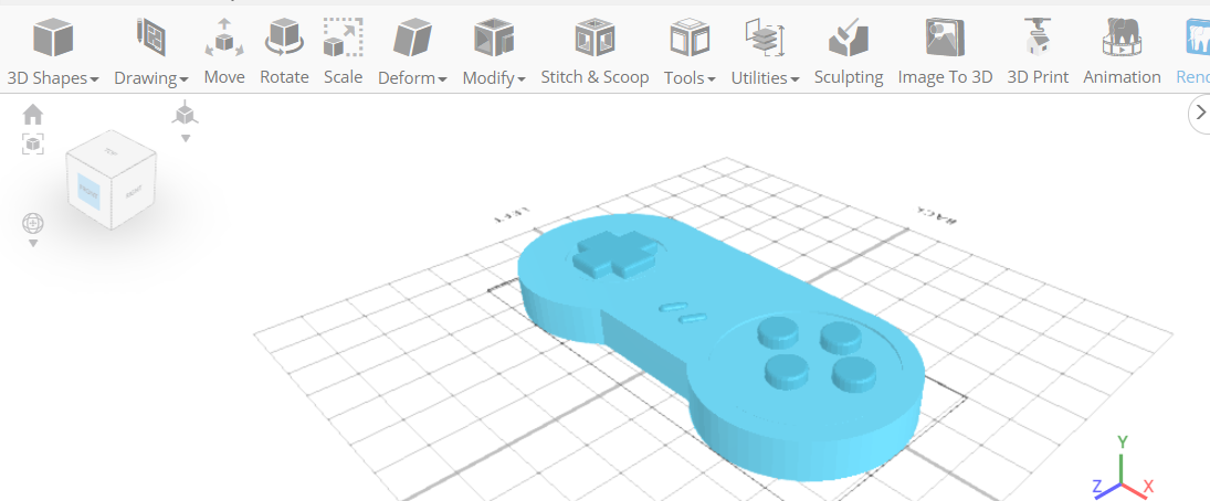 Diseño 3D de un controlador de vídeo