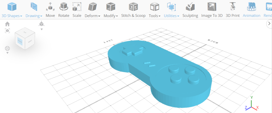 Diseño 3D de un controlador de vídeo